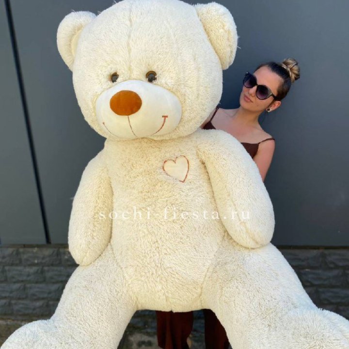 Белый плюшевый мишка большой в Сургуте