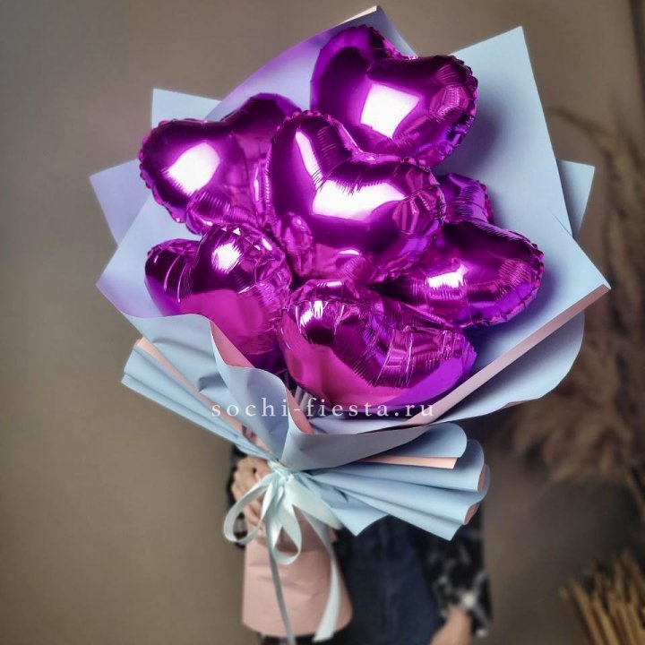 Букет из шаров сердец  в Сургуте