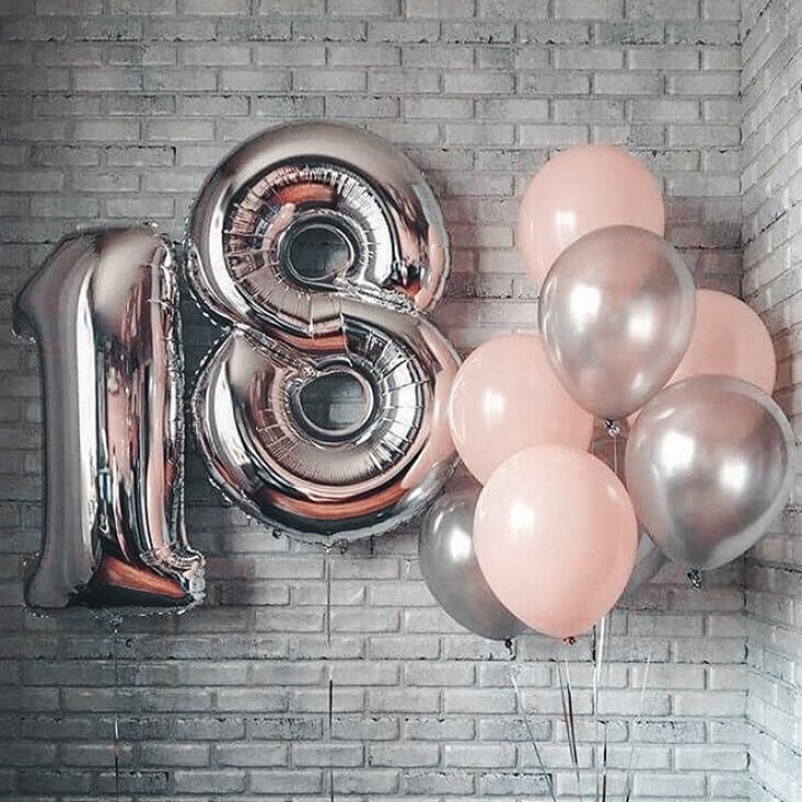 Фольгированный шар Серебряная Цифра в Сургуте