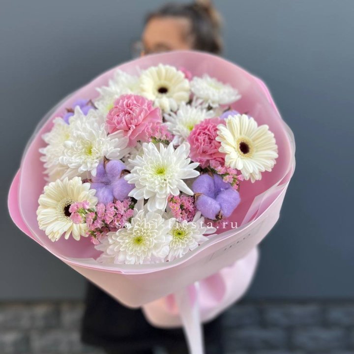 Букет цветов "Пинк спринг" в Сургуте