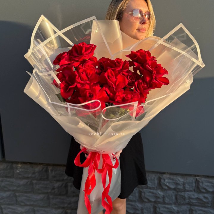 Букет  высоких роз 15 шт в Сургуте