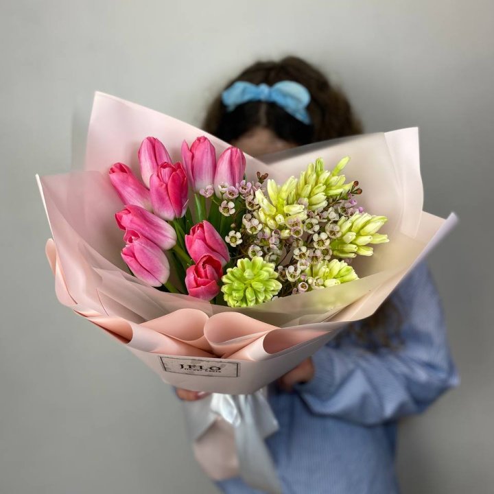  Дуо тюльпаны и гиацинты в Сургуте