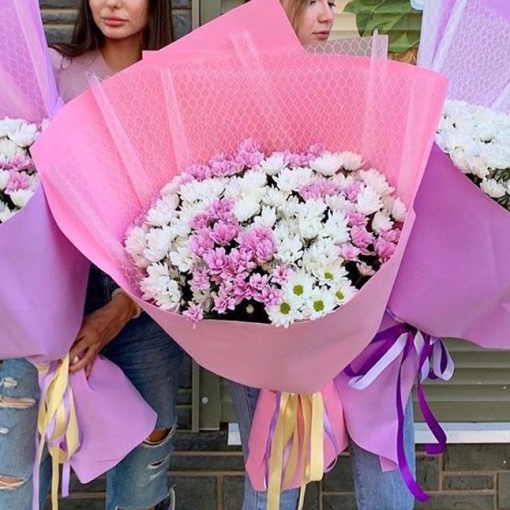 Букет хризантем №3 в Сургуте