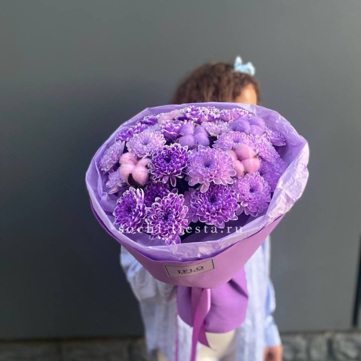 Хризантемы с хлопком в Сургуте