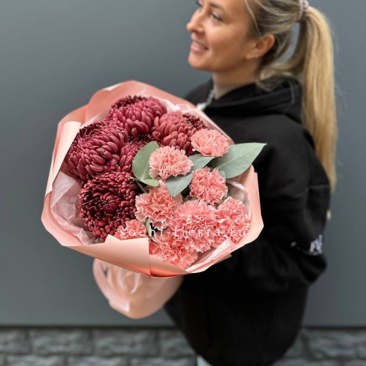 Дуо диантусы и бигуди в Сургуте