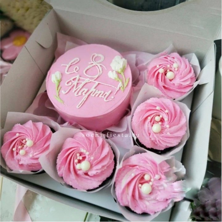 Капкейки и бенто-торт "8 марта!" в Сургуте