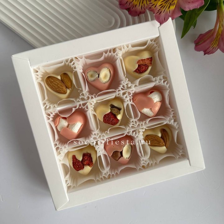 Набор конфет из бельгийского шоколада Сердца в Сургуте