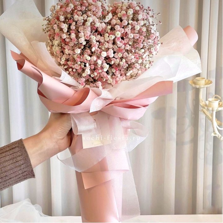 Сердце из гипсофилы  в Сургуте