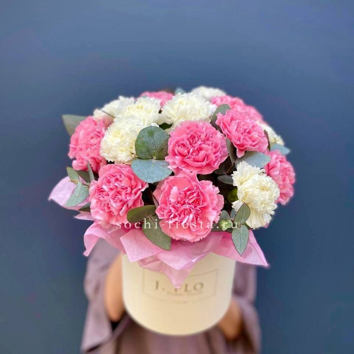 Диантусы в цилиндре в Сургуте