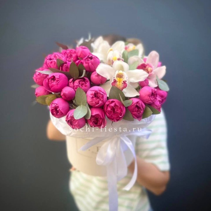 Бокс дуо мисти и орхидеи в Сургуте