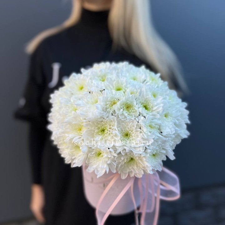 Коробка с хризантемами №1 в Сургуте