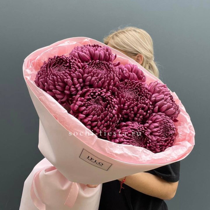 9 хризантем бигуди в Сургуте