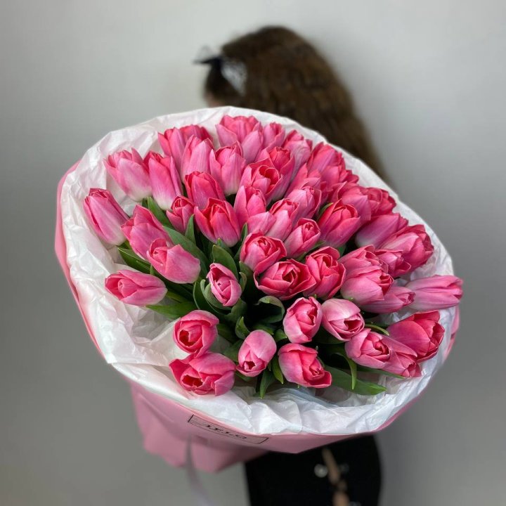 51 розовый тюльпан "Рози" в Сургуте