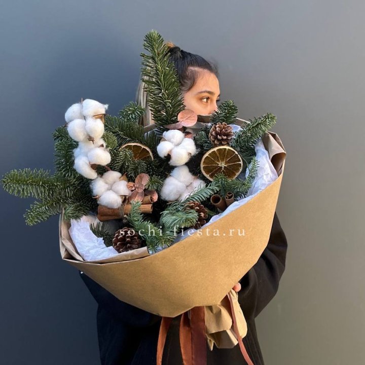 Зимний букет с нобилисом в Сургуте