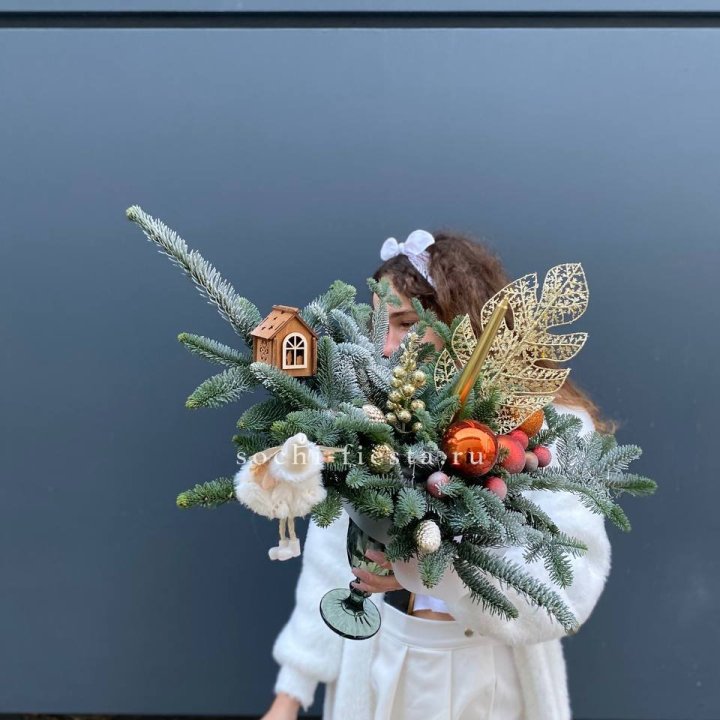 Композиция в бокале огненная  в Сургуте