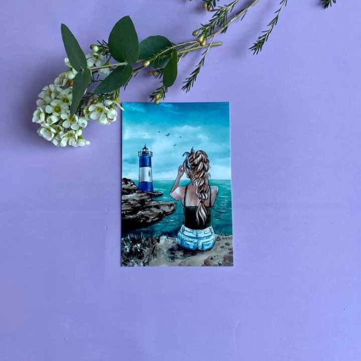 Открытка к букету "Океан" в Сургуте