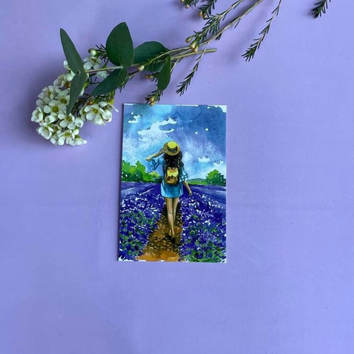 Открытка к букету "Цветочная дорога" в Сургуте