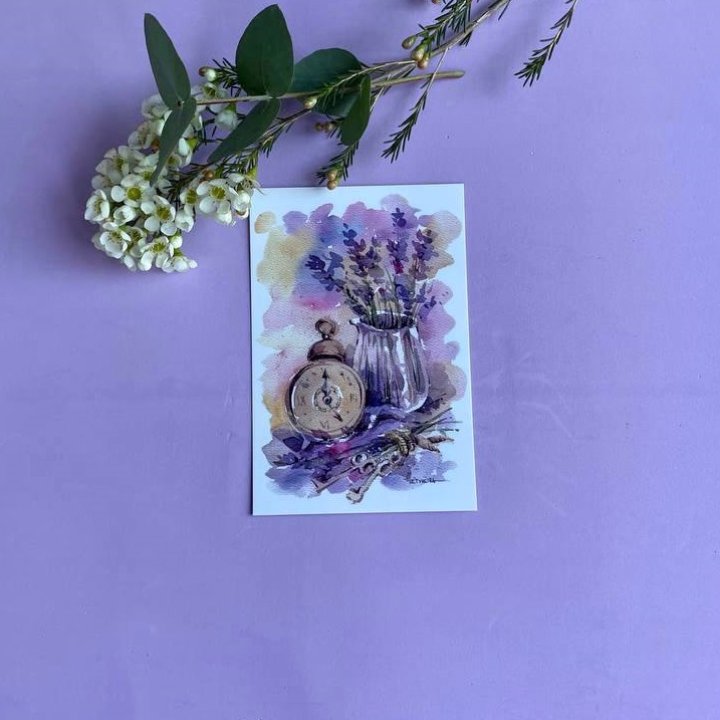 Открытка к букету "Часы" в Сургуте
