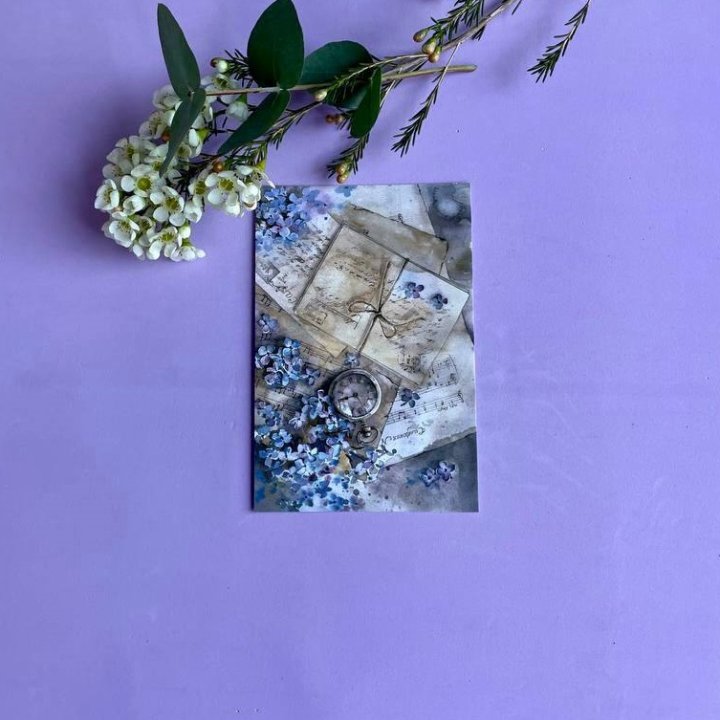 Открытка к букету "Время" в Сургуте