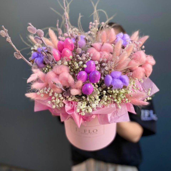 Сухоцветы в коробке  в Сургуте