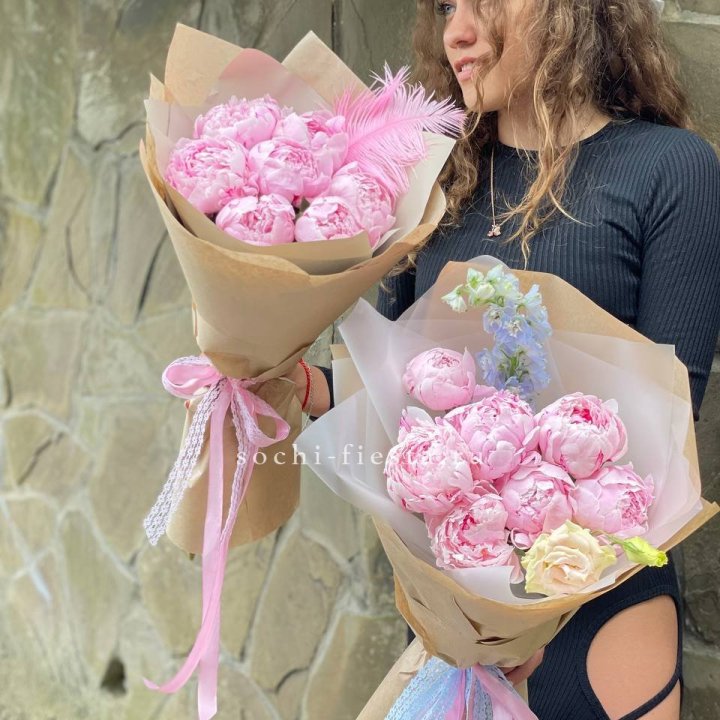 7 зефирных пионов  в Сургуте