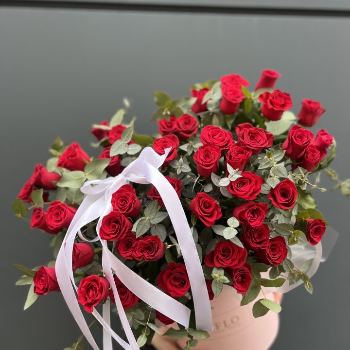 45 Красных роз в боксе "Сеньёрита" в Сургуте