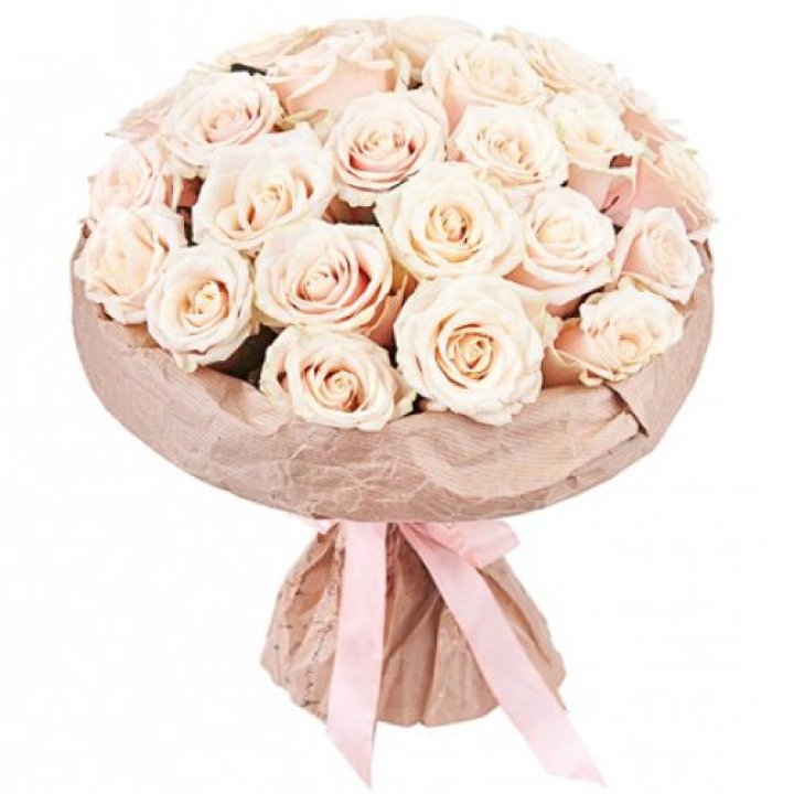 25 кремовых роз "Craft" в Сургуте