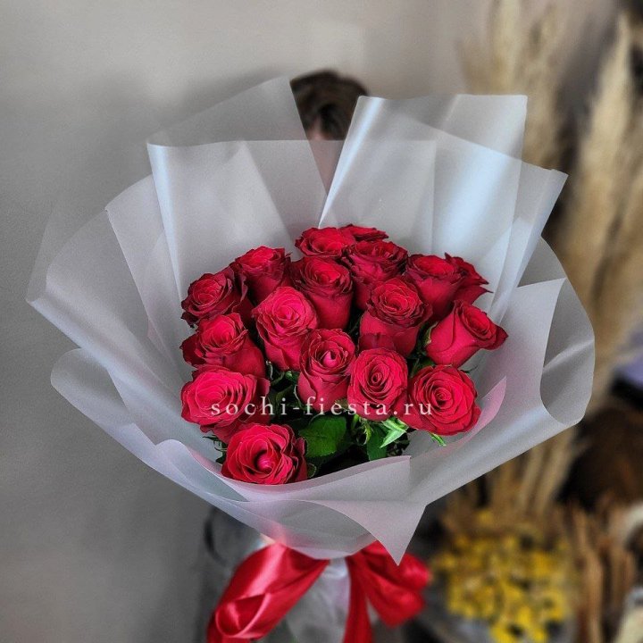 17 красных роз "Нет времени ждать" в Сургуте