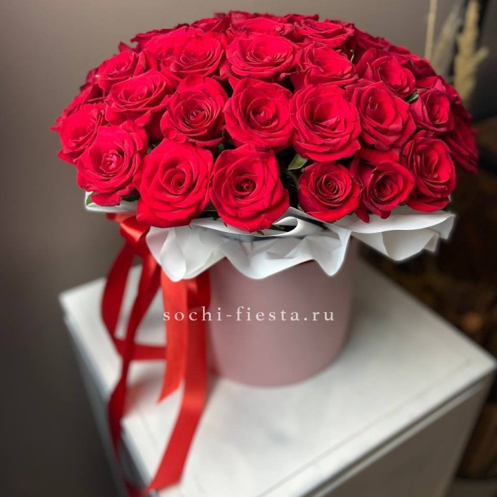 Красные розы 51шт  в коробке в Сургуте
