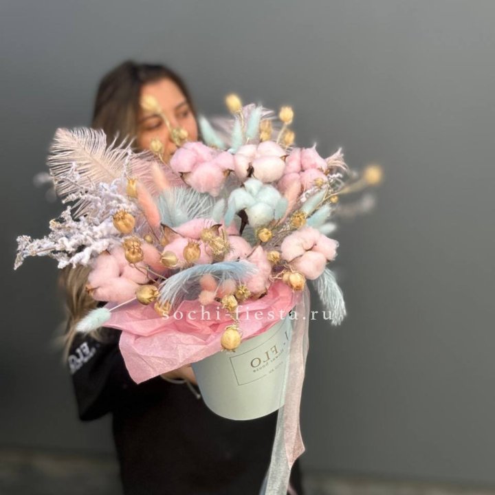 Авторский бокс с сухоцветами №2 в Сургуте