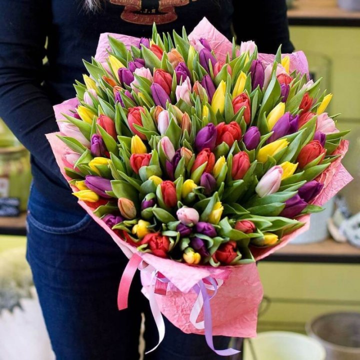 101 тюльпан "Джуси" в Сургуте